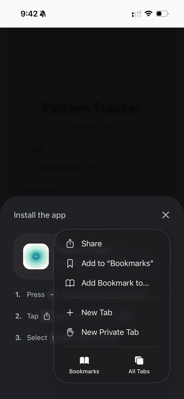 iOS share menu