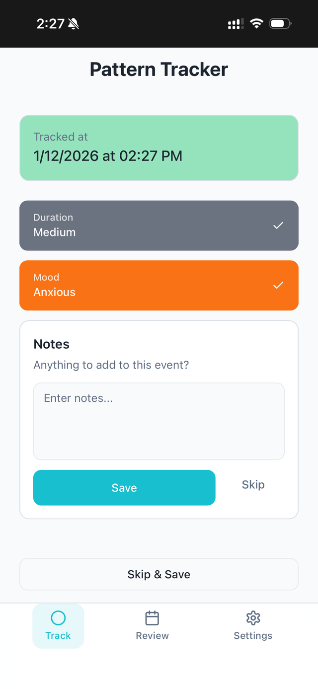 Tracking with notes module